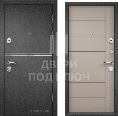 Дверь 2 мм с толщиной металла широкая со стеклом на заказ ДПК-13369